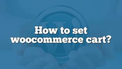 How to set woocommerce cart?