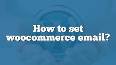 How to set woocommerce email?