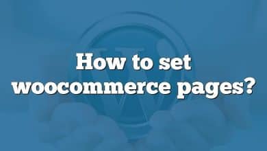 How to set woocommerce pages?