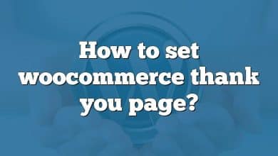 How to set woocommerce thank you page?