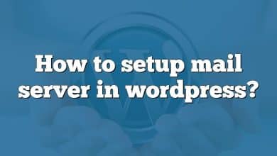 How to setup mail server in wordpress?