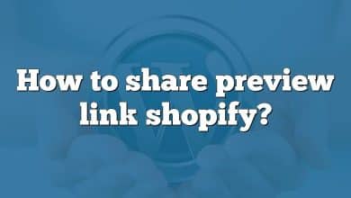 How to share preview link shopify?