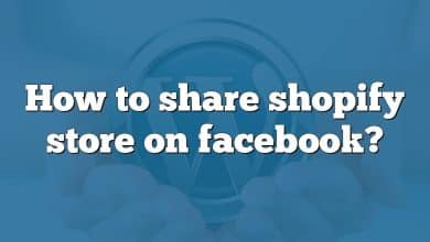 How to share shopify store on facebook?