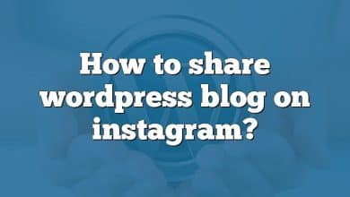 How to share wordpress blog on instagram?