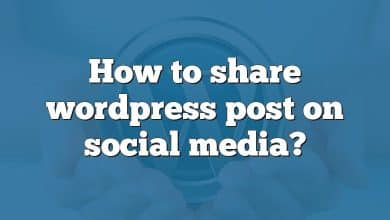 How to share wordpress post on social media?