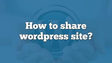 How to share wordpress site?