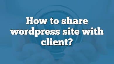 How to share wordpress site with client?