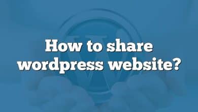 How to share wordpress website?