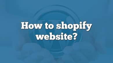 How to shopify website?