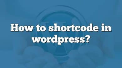 How to shortcode in wordpress?