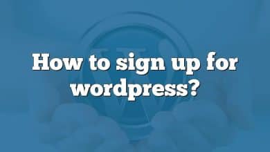 How to sign up for wordpress?