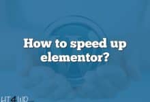 How to speed up elementor?