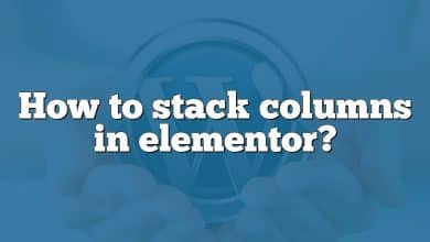 How to stack columns in elementor?