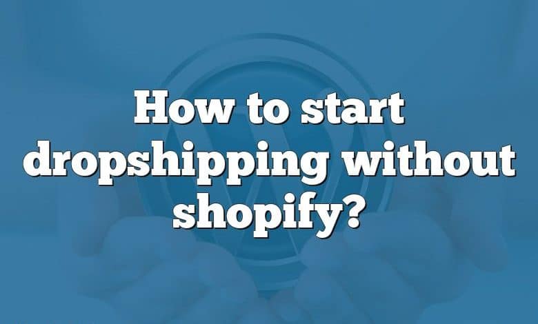 How to start dropshipping without shopify?