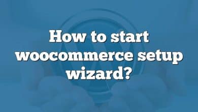 How to start woocommerce setup wizard?