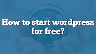 How to start wordpress for free?