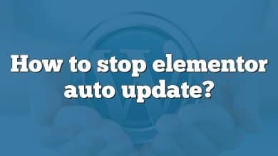 How to stop elementor auto update?