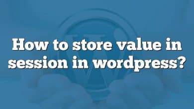 How to store value in session in wordpress?