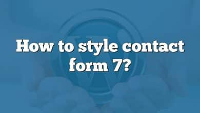 How to style contact form 7?