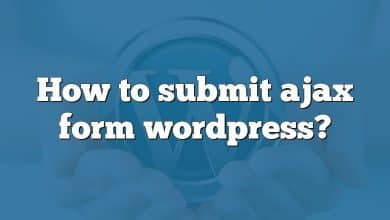 How to submit ajax form wordpress?