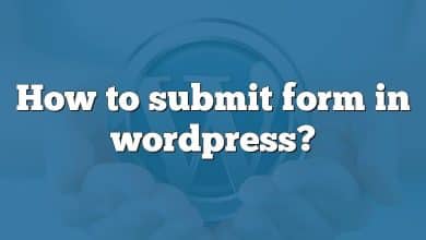 How to submit form in wordpress?