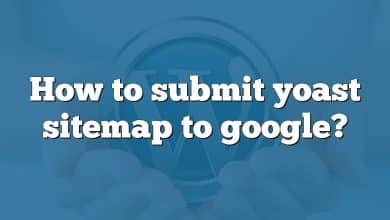 How to submit yoast sitemap to google?