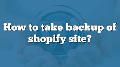 How to take backup of shopify site?