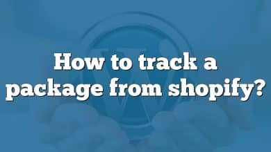 How to track a package from shopify?