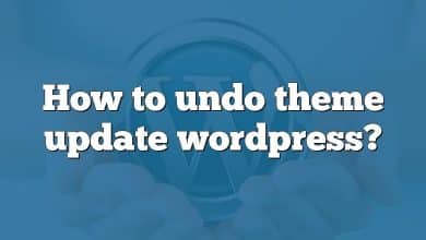 How to undo theme update wordpress?