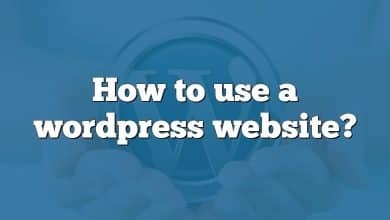 How to use a wordpress website?