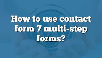 How to use contact form 7 multi-step forms?