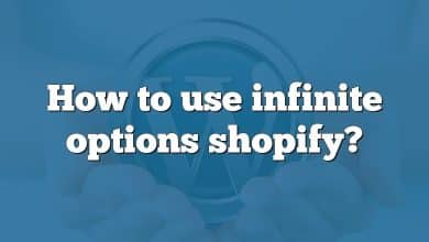 How to use infinite options shopify?