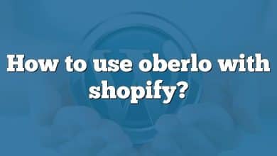 How to use oberlo with shopify?