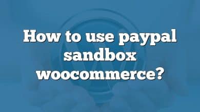 How to use paypal sandbox woocommerce?