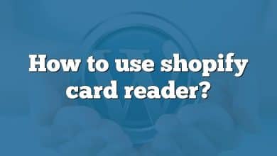 How to use shopify card reader?