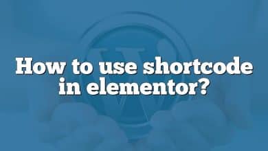 How to use shortcode in elementor?