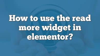 How to use the read more widget in elementor?