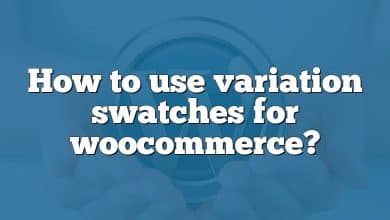 How to use variation swatches for woocommerce?