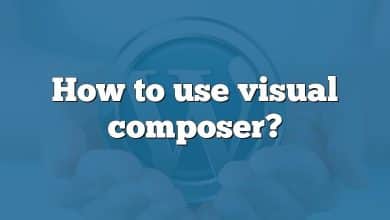 How to use visual composer?