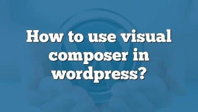 How to use visual composer in wordpress?