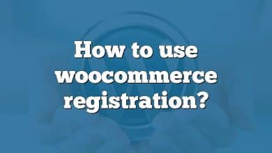 How to use woocommerce registration?