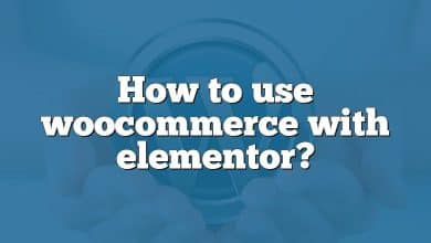 How to use woocommerce with elementor?