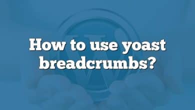 How to use yoast breadcrumbs?