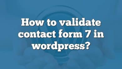 How to validate contact form 7 in wordpress?