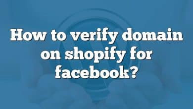 How to verify domain on shopify for facebook?