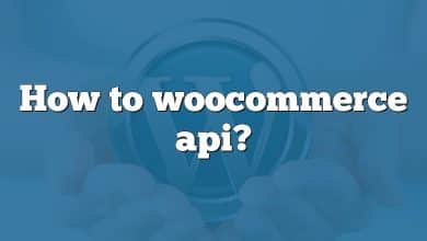 How to woocommerce api?