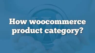 How woocommerce product category?