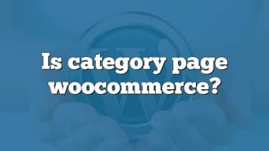 Is category page woocommerce?