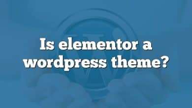 Is elementor a wordpress theme?