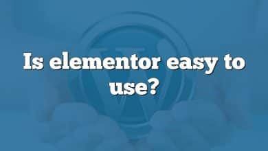 Is elementor easy to use?